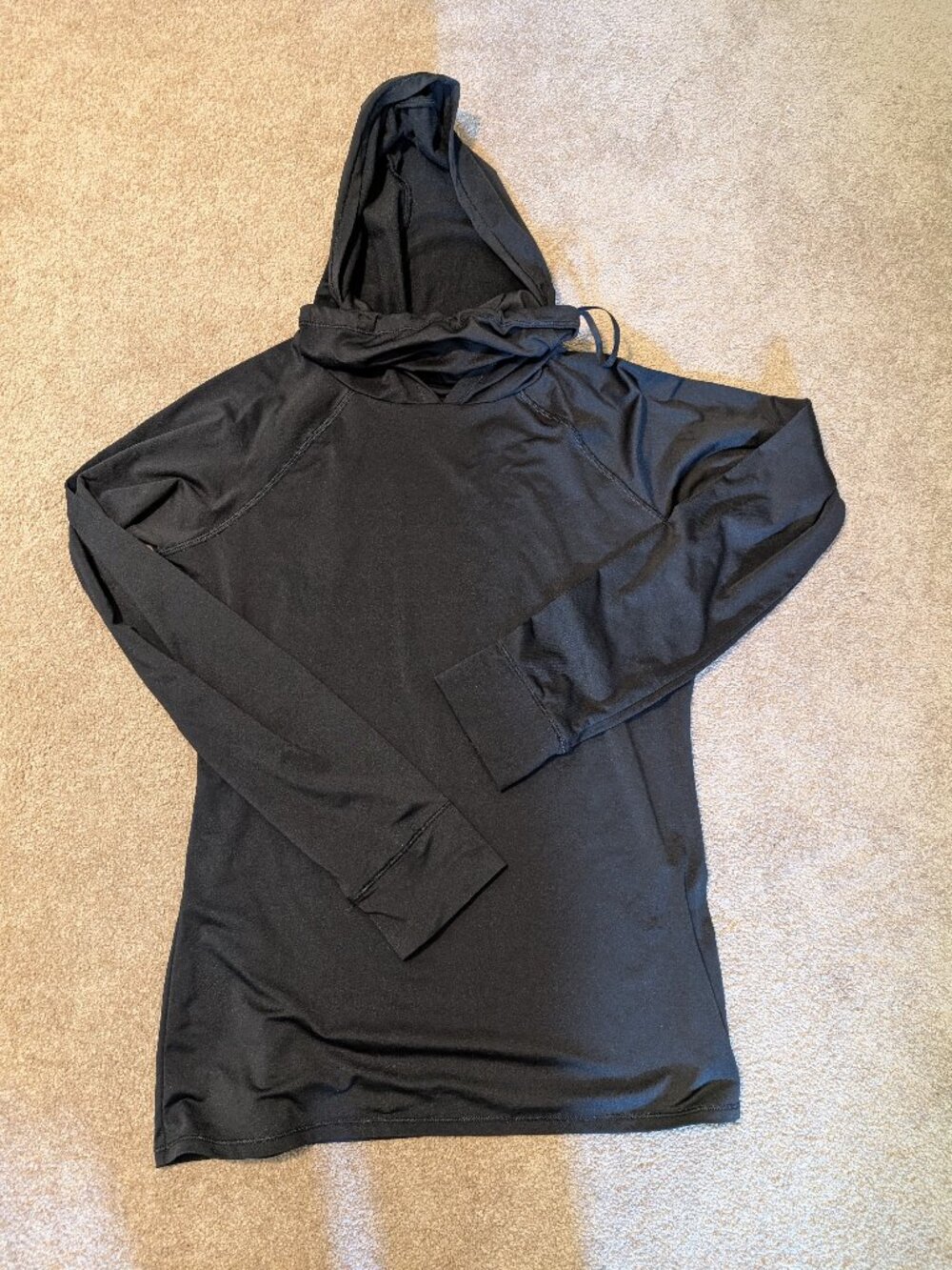 Warm essentials by cuddl duds black hoodie with neck gaiter size medium